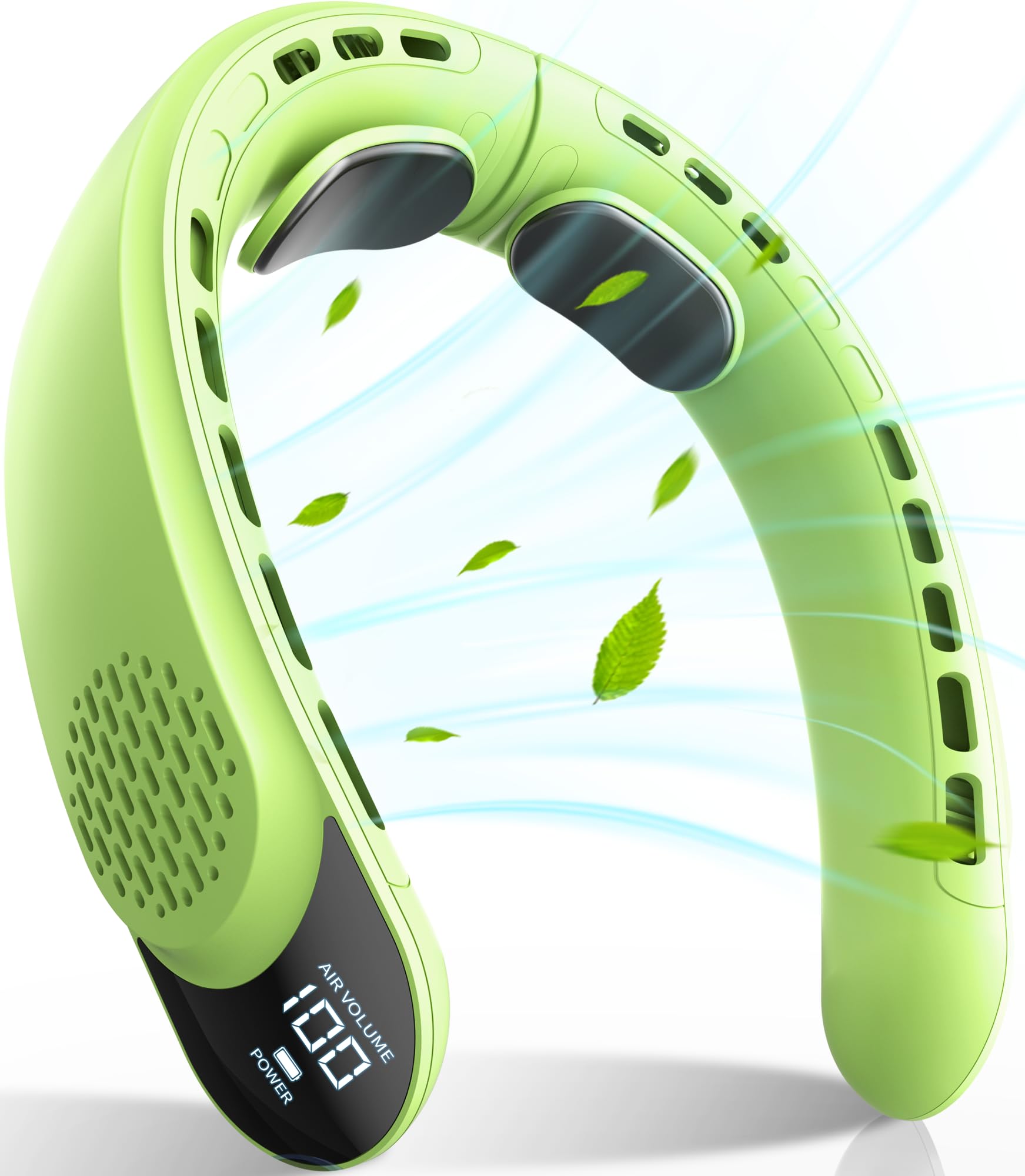 FrSara Rechargeable Neck Fan, Personal Fan with LED Display, 3 Speeds with 4000mAh Battery Powered, Supports USB TYPE-C, Portable, Ideal & Quiet for Women, Men Travel, Outdoor, Avocado (B0CYPYQLM7) Amazon Price History, Amazon Price Tracker