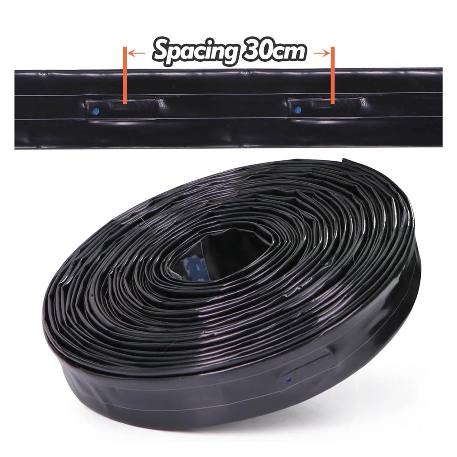 Taśma do nawadniania kroplowego, 16mm 100m PE Taśma kroplowa Zwilżacz Rozstaw węży 10-30cm Nawadnianie ogrodu(Spacing 30cm)