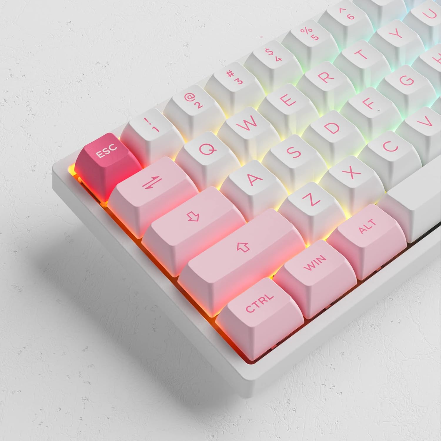 EPOMAKER AKKO 3068B Plus Prunus Lannesiana 65% Hot-Swap 2.4Ghz Wireless/Bluetooth/Wired Mechanical Gaming Keyboard with RGB Backlight, Double-Shot PBT Keycaps for Gamers/Mac/Win(Jelly Pink)