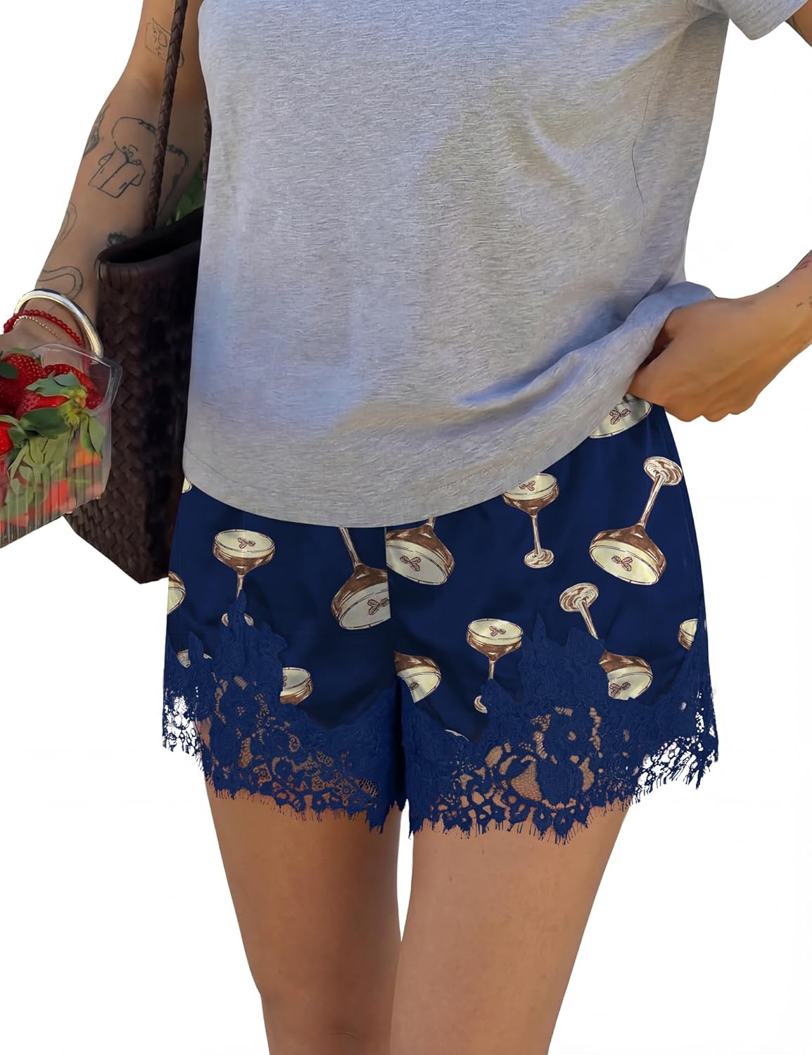 LOMON Women Satin Silk Lace Shorts Y2k Mini Shorts Coquette Lounge Half Slip Pj Bottoms 2026