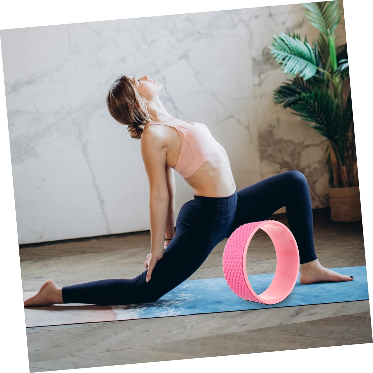 Yoga Wheel for Back Pain Relief Sturdy Foam Roller for Stretching and Massage 1 Piece Yoga Training Wheel for Fitness and Flexibility