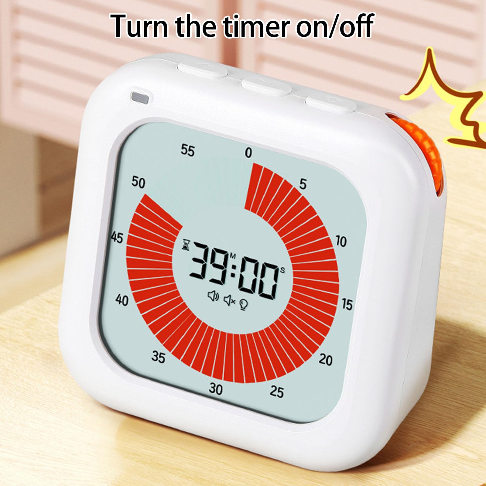 Temporizador visual para protección ocular con 3 modos de alarma