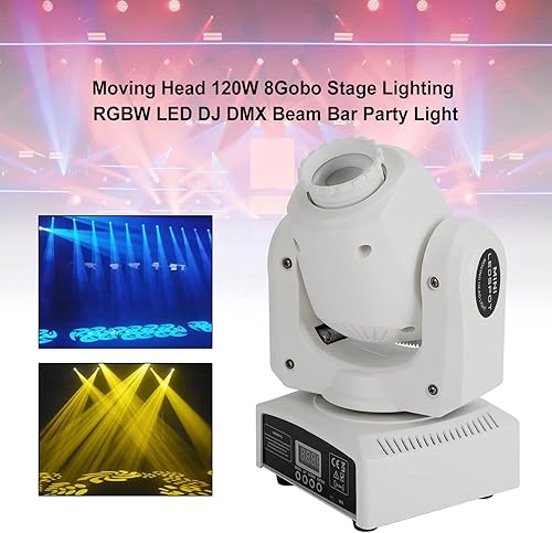 Miniatura 4 de Topteng 124 Cabeza móvil 120W 8Gobo Iluminación de escenario RGBW LED DJ DMX Beam Bar Luz de fiesta 911 canales Activado por sonido Luces DJ para