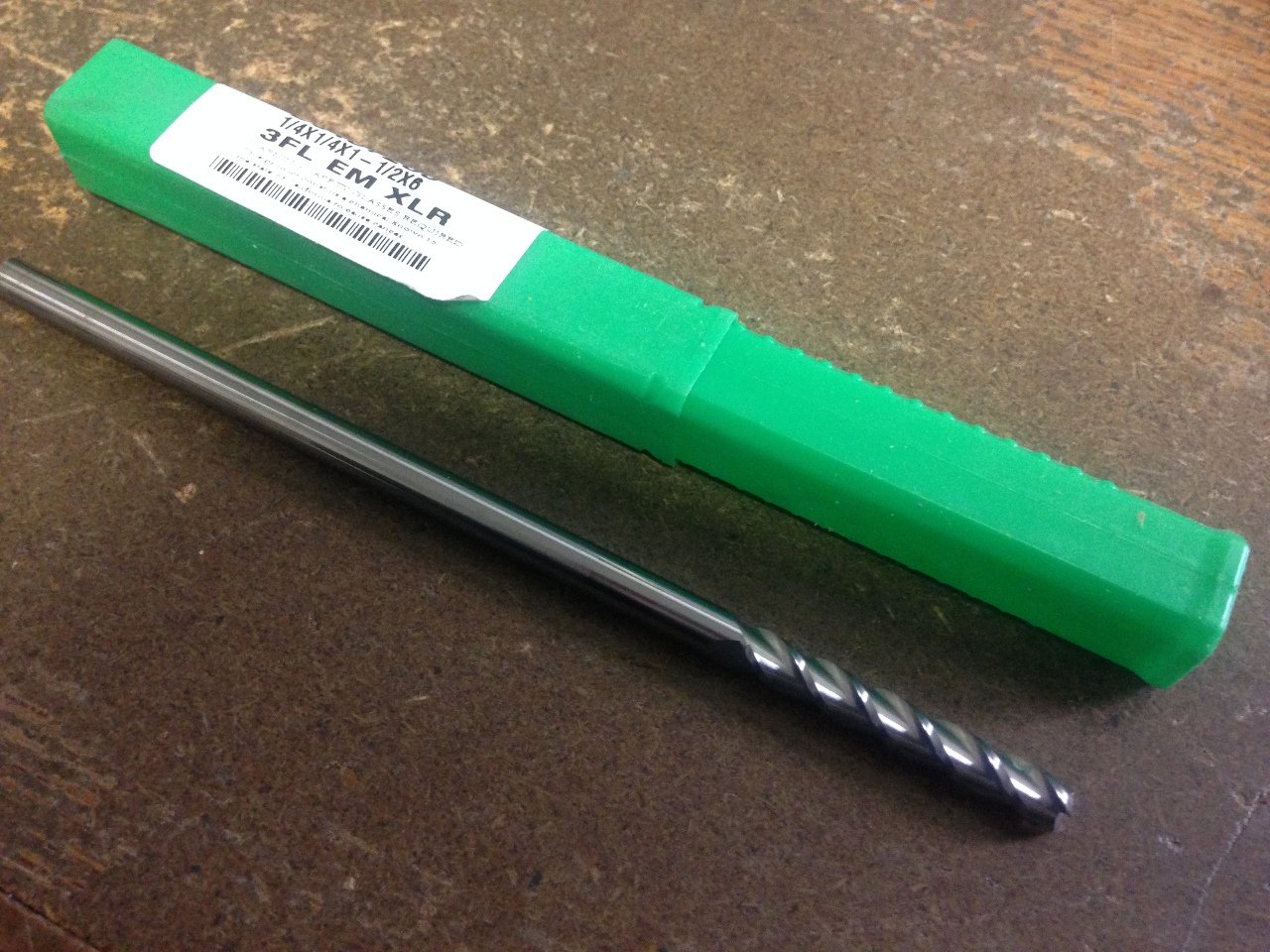 .250" 1/4" 3 Flute Long Length Carbide END Mill 1/4" x 1/4" x 1-1/2" x 6"