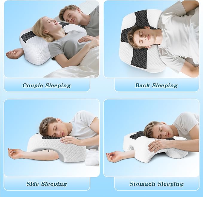 Almohada Ortopédica con Agujero para Brazo, Altura Aumentada, Espuma Viscoelástica miniatura 7