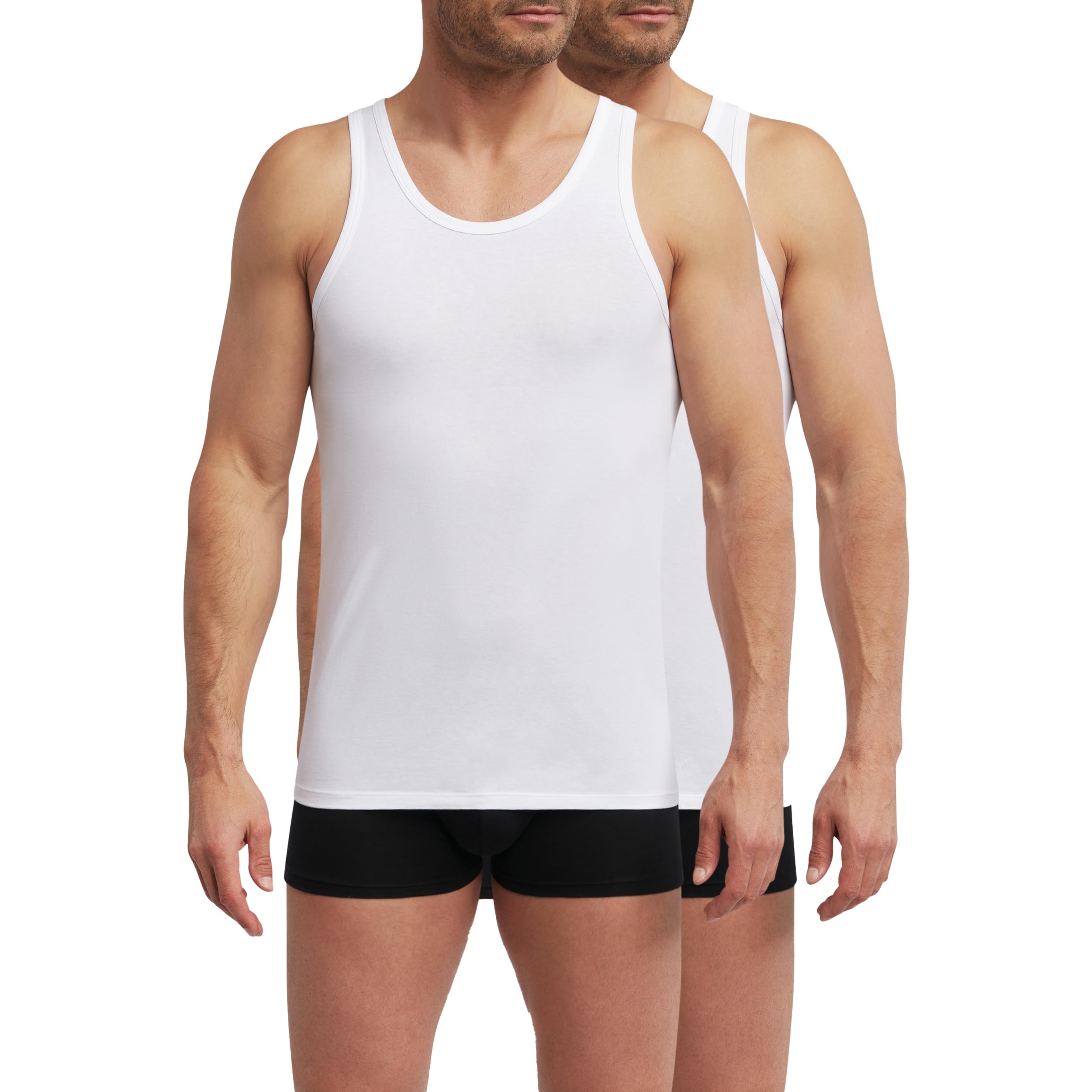 Dim Pack Of 2 Regul'activ Vests Men's White Extra Large