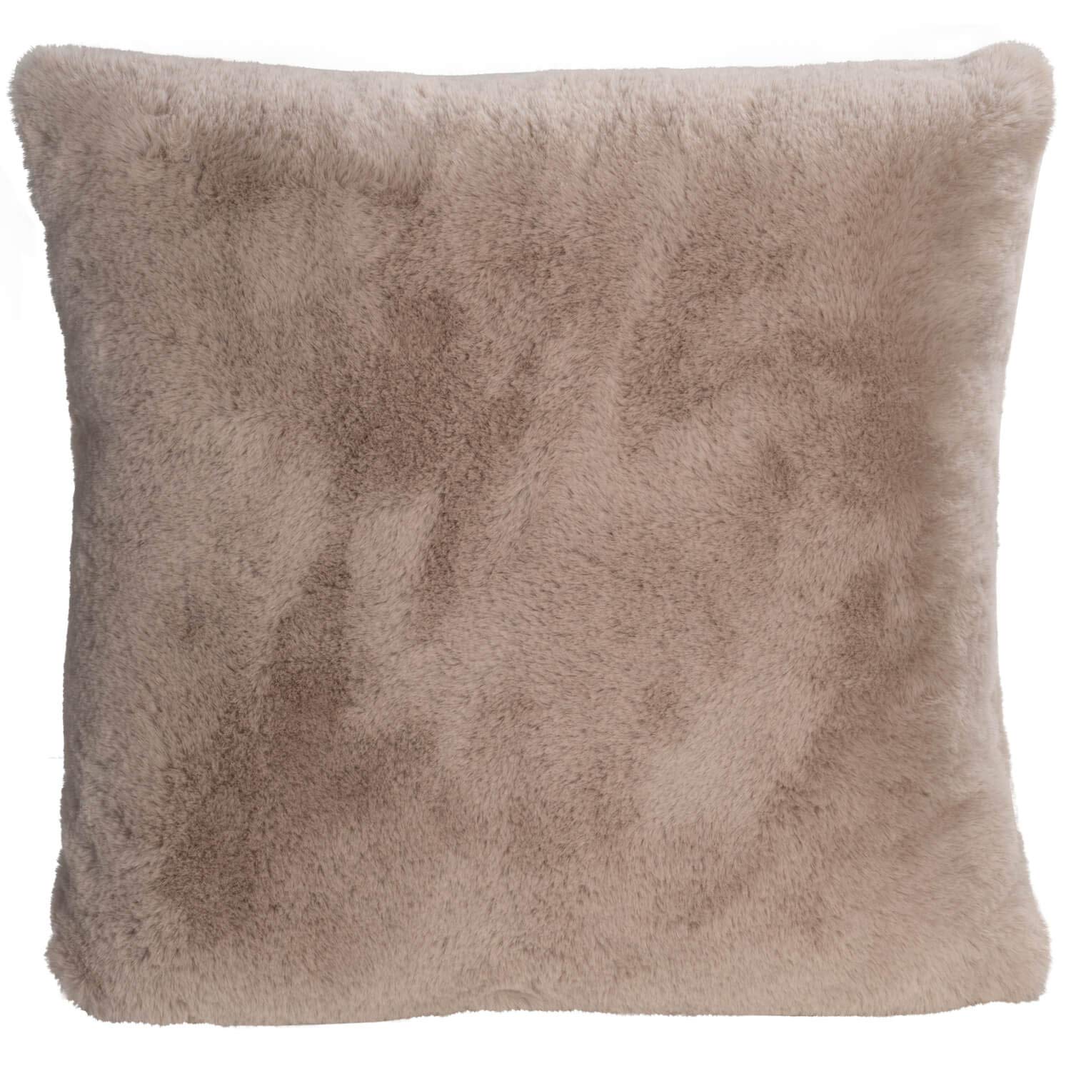 Fellkissen Guanako Pearl Dekokissen Kunstfell Fellimitat Tierfell, Größe:60 x 60 cm