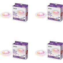 WiZ Connected Color 6-Inch Smart Downlight - Pack of 4-2700K-6500K - 1150 Lumen - Indoor - Wi-Fi - Control with Voice/App + Motion - Matter Compatible