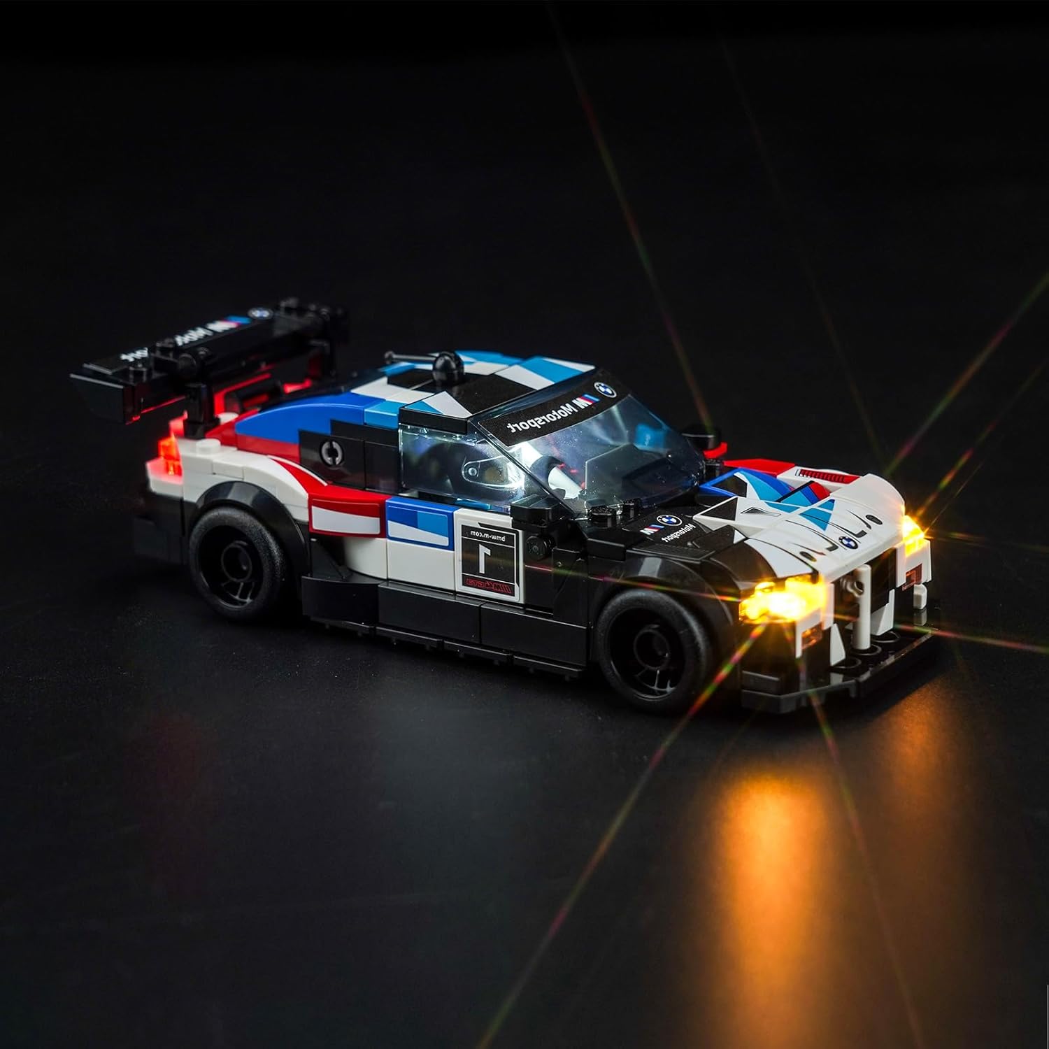 BrickBling LED Lighting Compatible with L-e-g-o Speed Champions BMW M4 GT3 & BMW M Hybrid V8 Race Cars; Creative Light kit, Light up Your BMW 76922-No Model