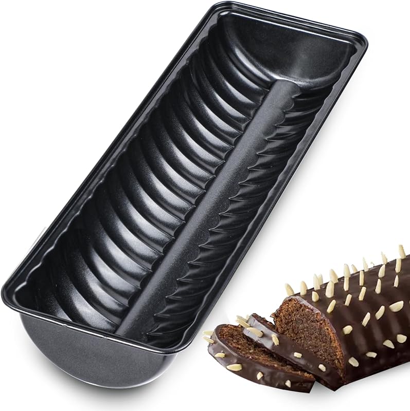 Webake 13 x 4 inch Almond Cake Pan Non-Stick Carbon Steel Loaf Baking Pan Rehrucken Cake