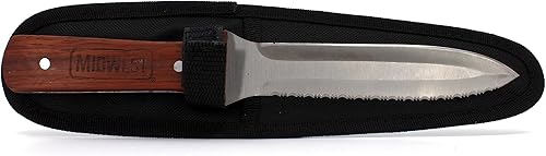 Miniatura 5 de MIDWEST MWT-FDK01 - Cuchillo flexible para conductos de 5 pulgadas con mango de madera contorneado y funda de nailon