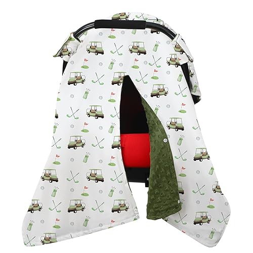 Miniatura 8 de Honeydak Funda de asiento de automóvil de pato mallardo, fundas para asiento de automóvil, toldo de lactancia infantil Minky, mantas de lactancia