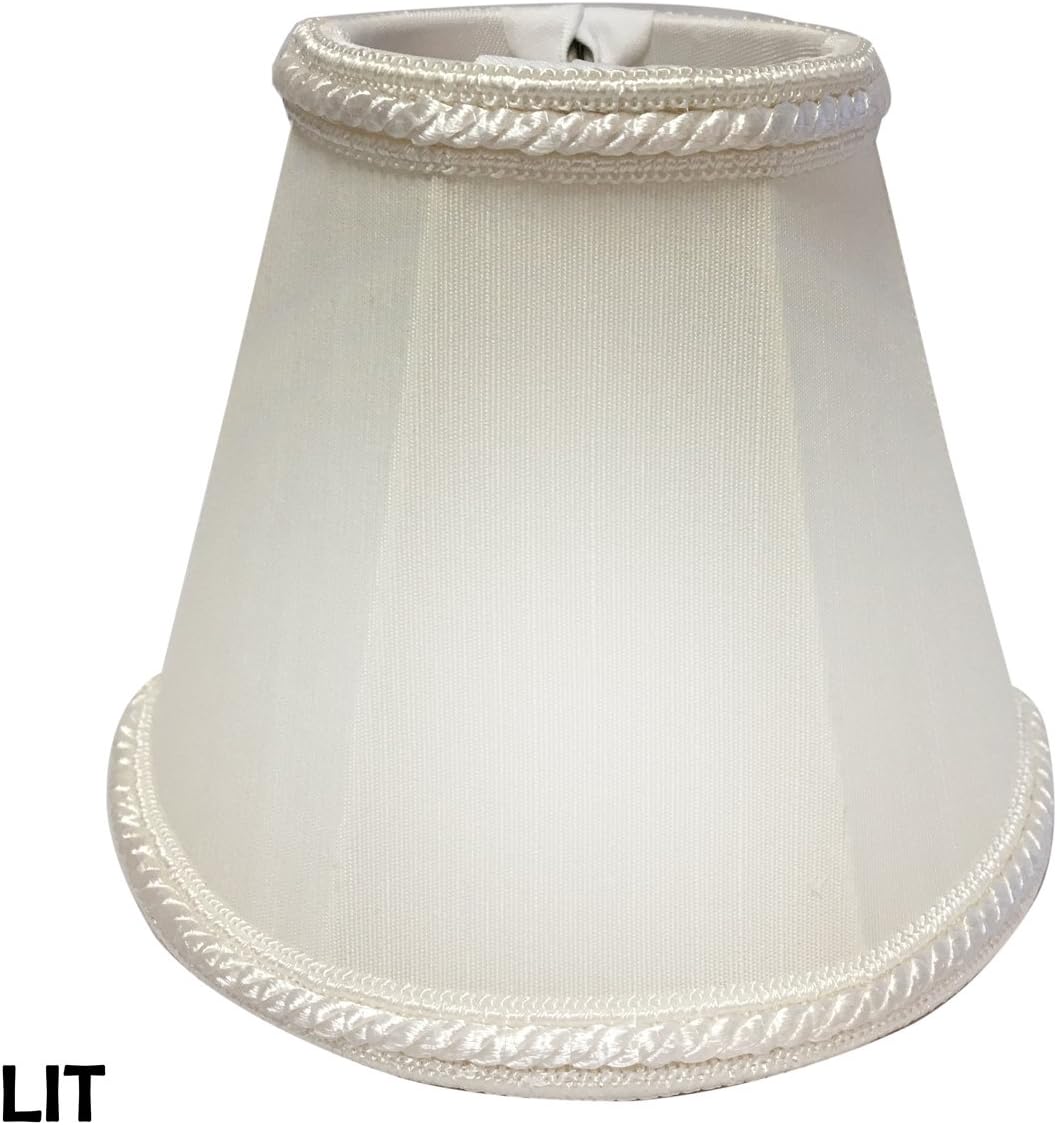 Crеаtіvе Prоduсt Royal Designs, Inc CS-114EG-6 Decorative Trim Chandelier Lamp Shade, 2.5 x 5 x 4.5, Eggshell, 6 Count