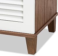 Vista 8 de Baxton Studio Zapateros, Blanco/Nogal