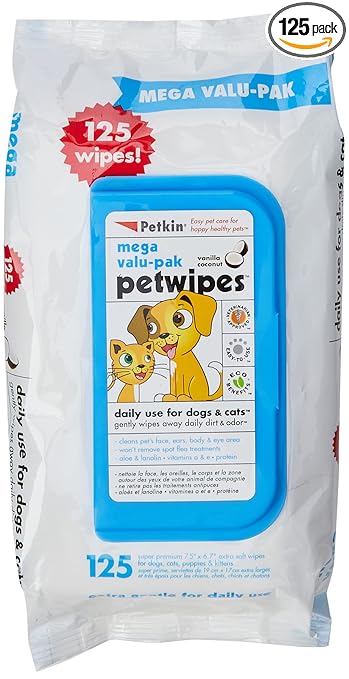 Petkin 5360 125 count Pet Wipes Mega Value Pack