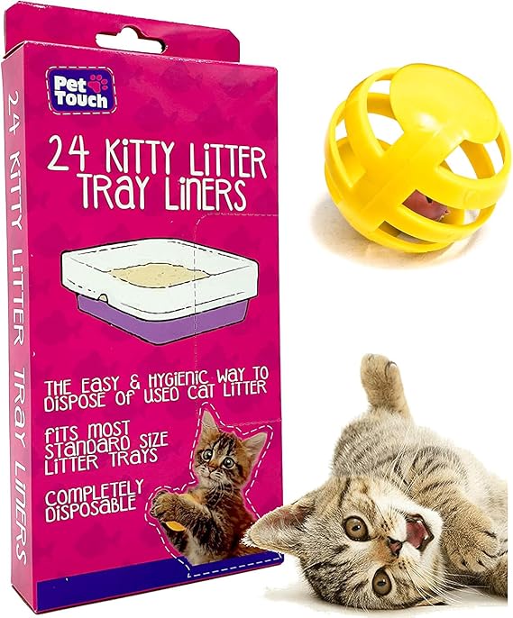 Pet Touch 24 Kitty Cat Litter Trays Liners Cat Tray Liners Fits To