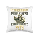 Ball Python Lover Designs for Ball Python Owners Pet Snake Keepers Ball Python Throw Pillow, 16x16, Multicolor