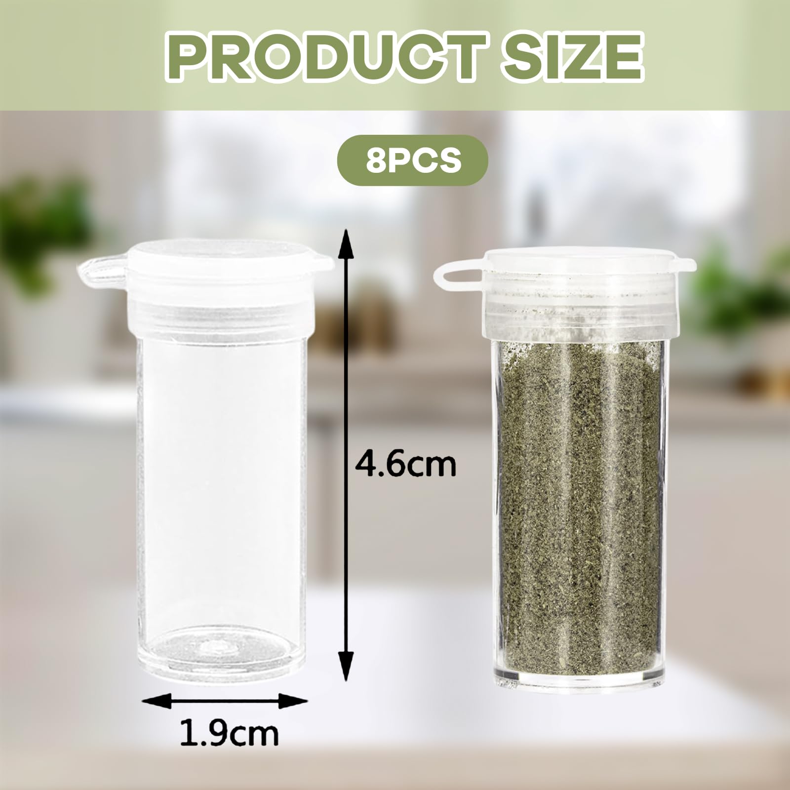 Calkrer Lot de 8 mini salières et poivrières de voyage pour le camping - Mini distributeur d'épices avec couvercle - Extra petit.