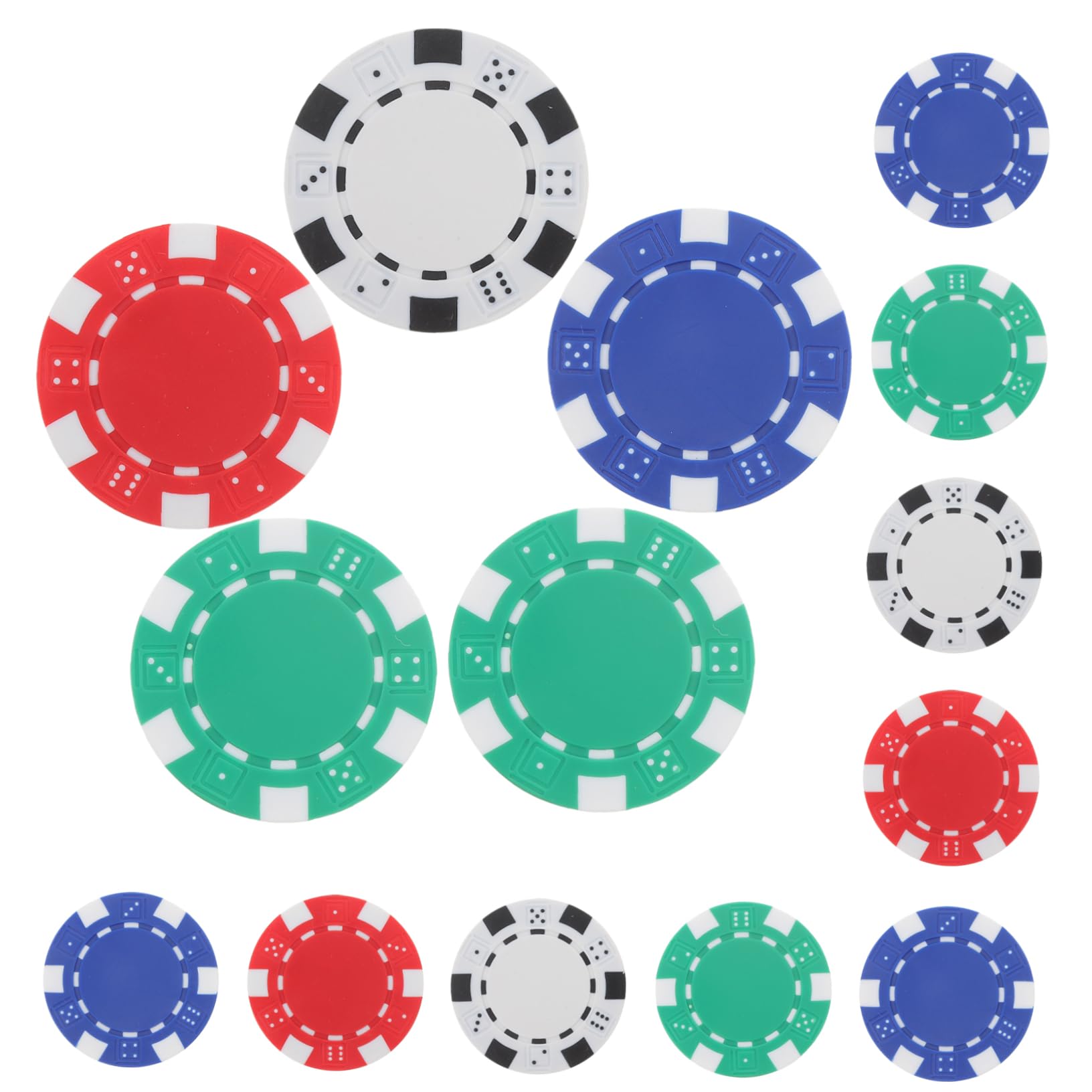 BCOATH 40pcs Colored Poker Game Chips Lightweight Professional Counting Tokens for Gambling Party Games and Math Learning Each