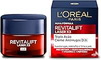 L'Oréal Paris Revitalift Laser X3, Creme Facial Anti-idade, com PRO-XYLANE™ e Ácido Hialurônico, Corrige Rugas Profundas, Combate Flacidez e Redefine o Contorno do Rosto, 50ml