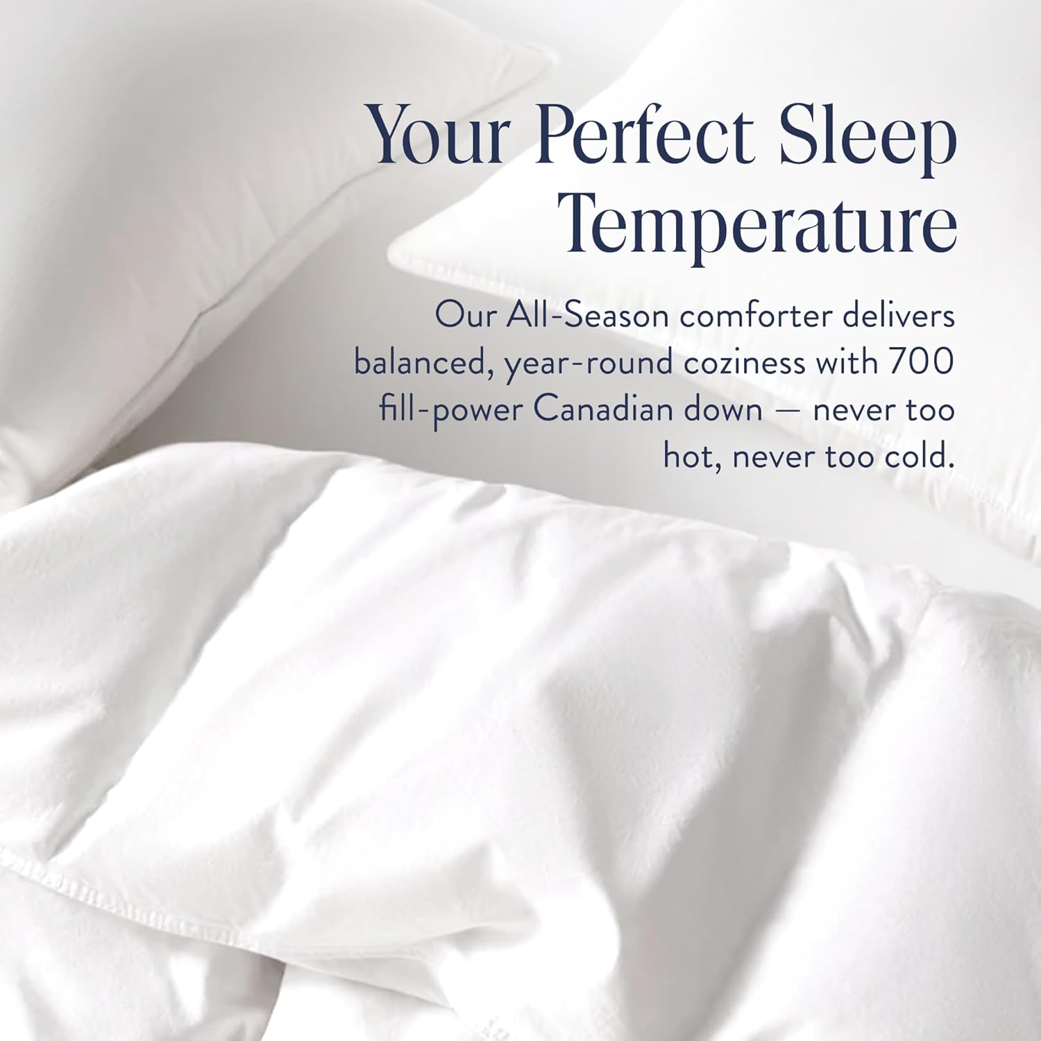 Brooklinen All Season Luxury Down Comforter, 100% Natural Canadian Duck Down Duvet Insert - 700 Fill Power, 100% Cotton Shell, Baffle Box Construction, King/Cali King Size Comforter - Image 5