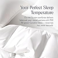 Vista 5 de Brooklinen Edredón de plumón ligero de lujo, relleno de edredón de plumón de pato canadiense 100% natural, potencia de relleno de 650, carcasa 100%