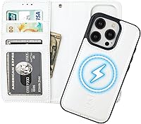 Vista 17 de Bocasal Funda tipo cartera desmontable para iPhone 15 Pro con bloqueo RFID, ranuras para tarjetas, soporte de cuero PU premium magnético con soporte