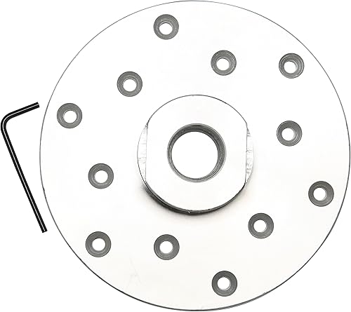 Miniatura 5 de VINWOX Placa frontal de acero del torno de madera de 6", placa de cara del mandril de la máquina de la carpintería del hilo del husillo de 1"x8TPI