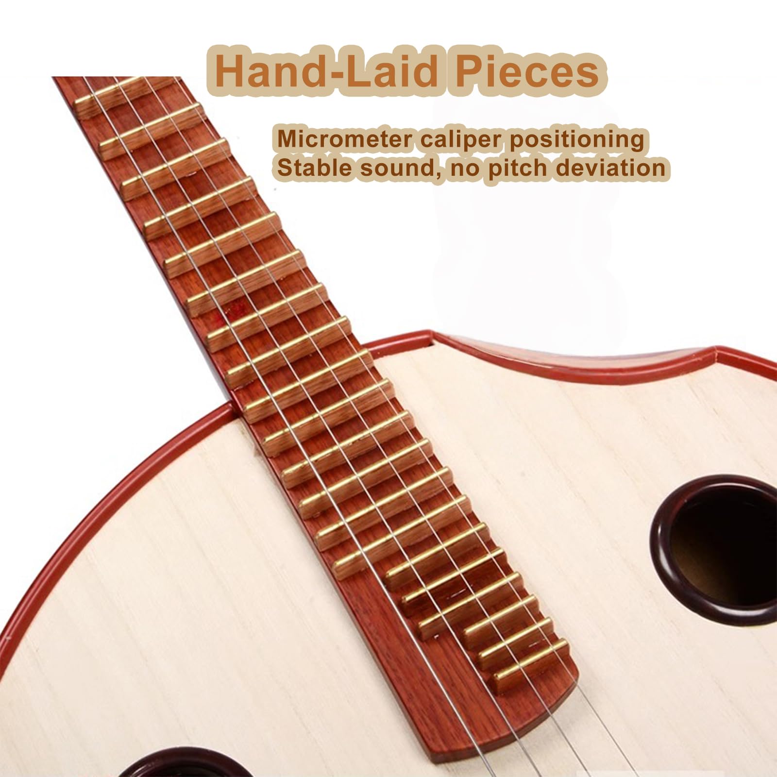 Liuto a 4 corde, in legno massiccio, per principianti e artisti, strumento musicale popolare cinese per suonare e praticare