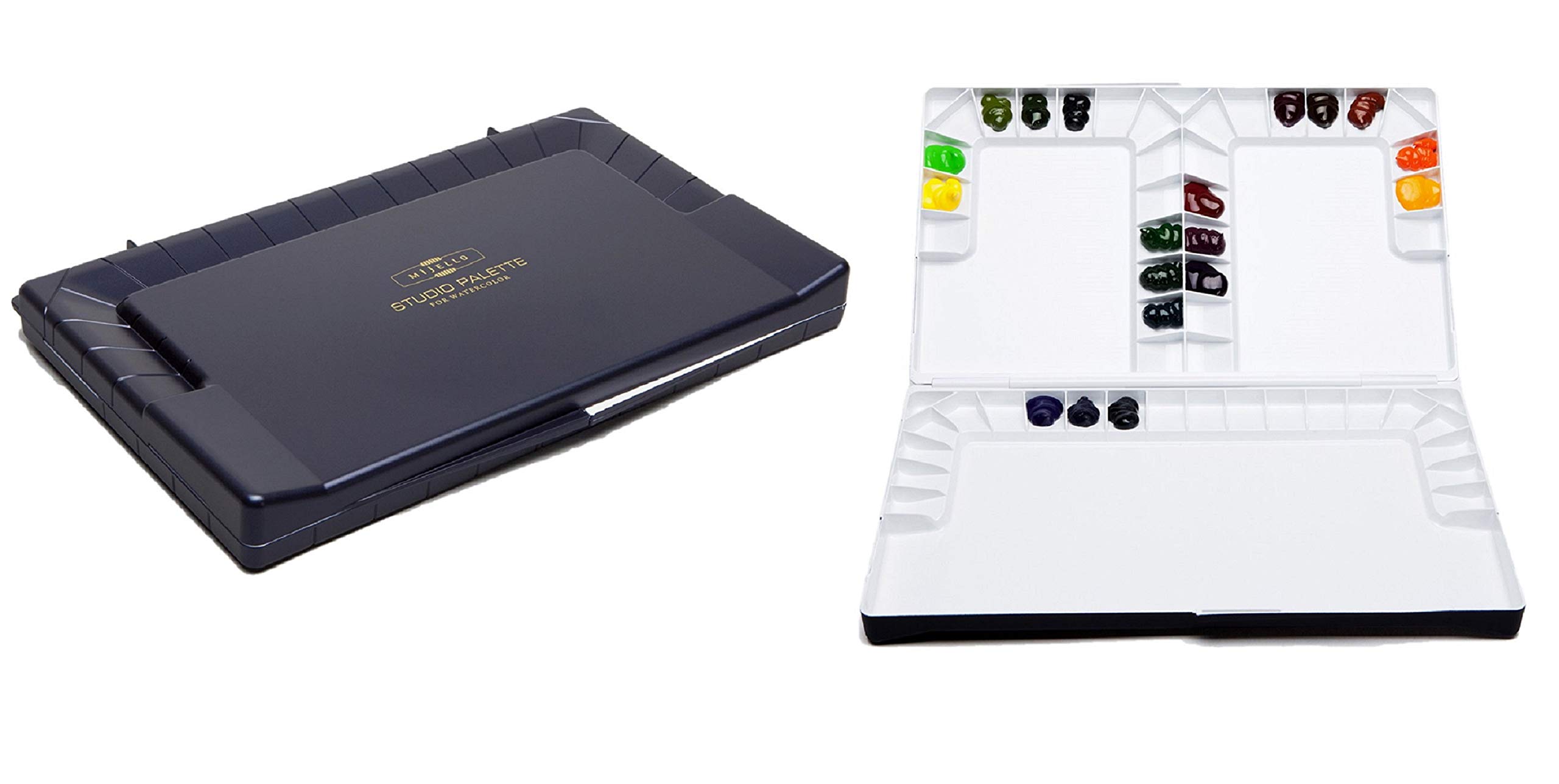 Mijello MWP-3055 Palette de studio aquarelle 55 puits (lot de 2)