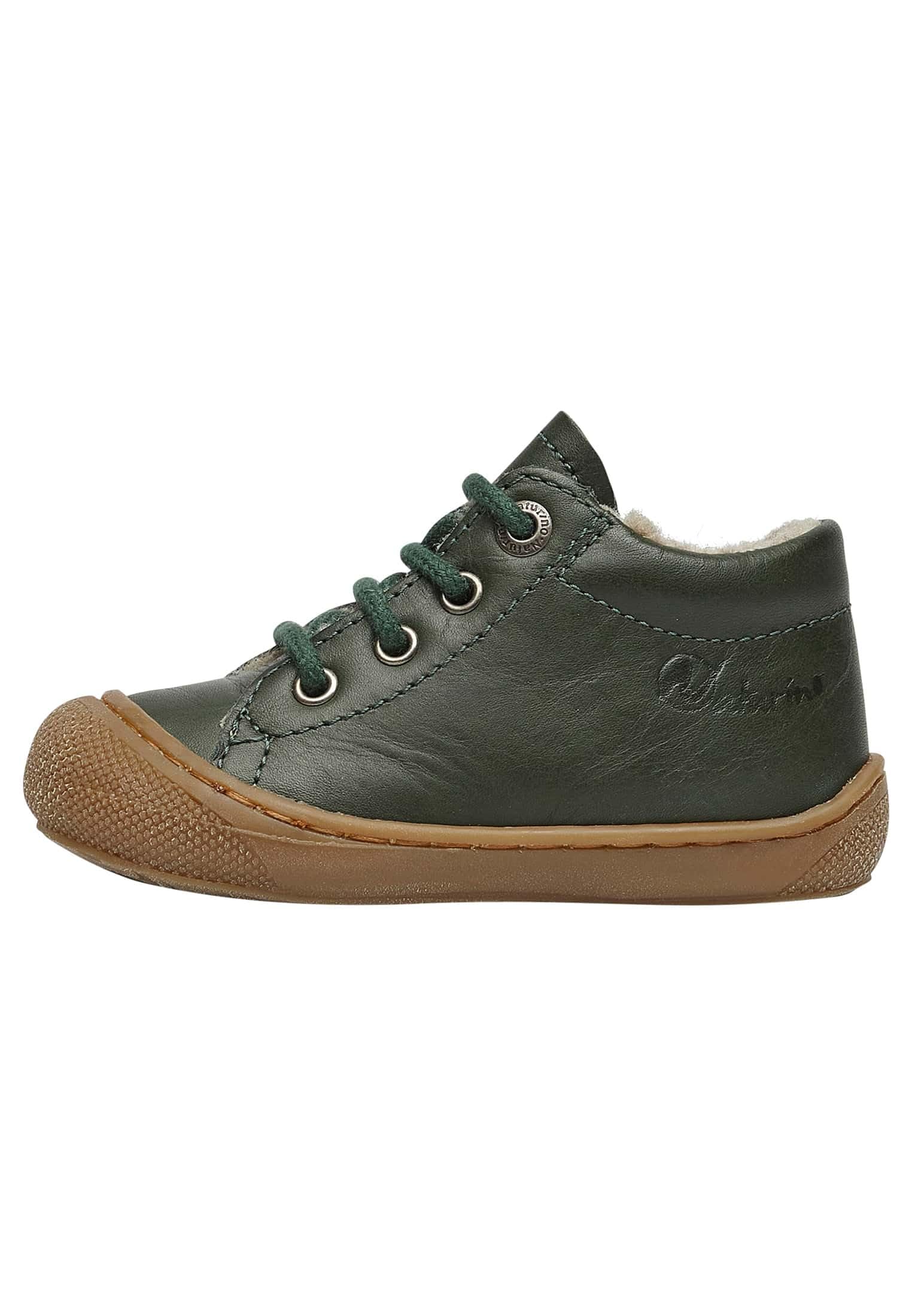 NATURINO Cocoon Suede First Steps Shoes, Green Bottle, 19 EU