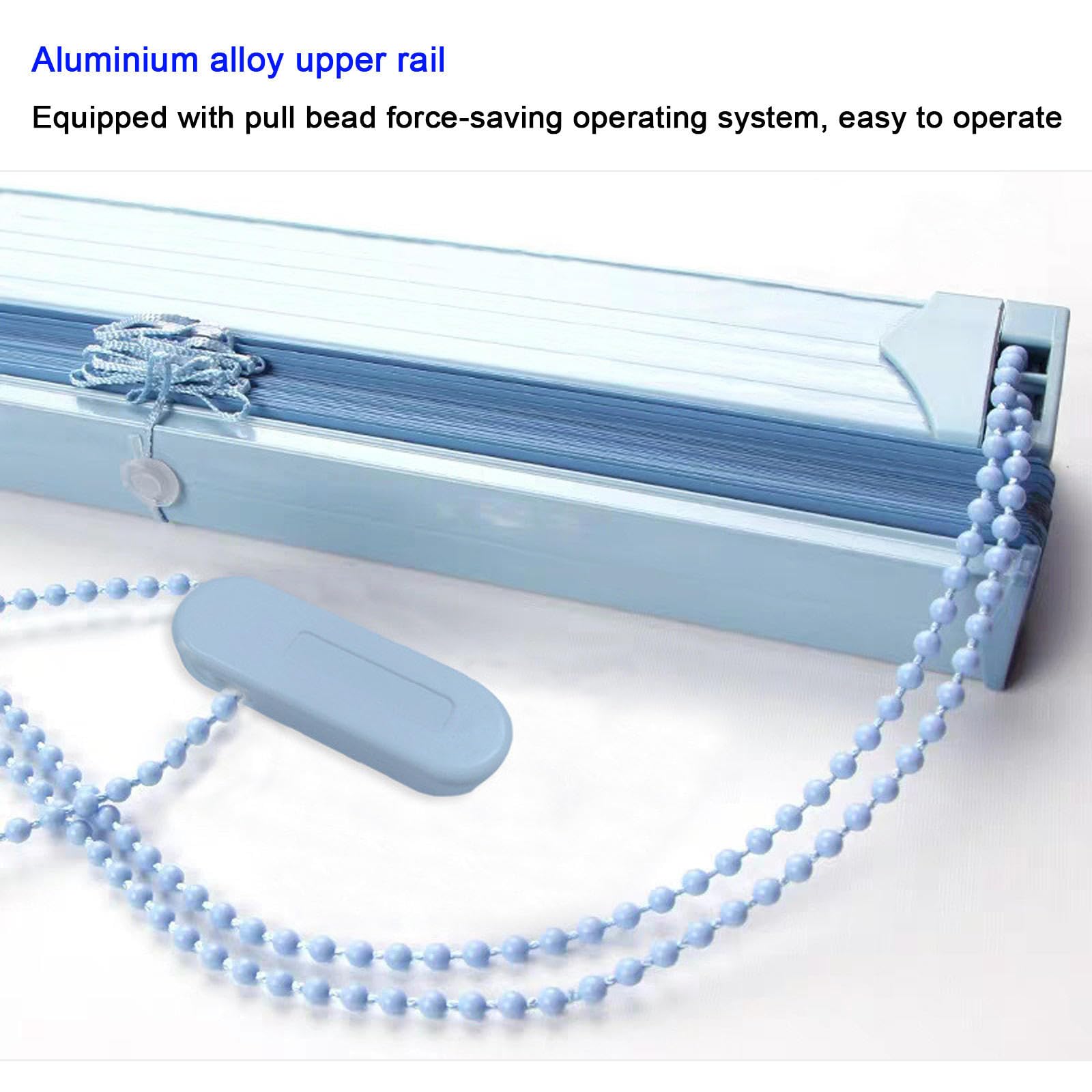 Persianas Venecianas De Aluminio,Persianas Horizontales para Ventanas,Persianas De Lamas De Aluminio De 25mm Antiuv,Persianas Oscurecedoras para Hogar,Oficina,Baño,Salon,Blue-135x175cm/53x69in