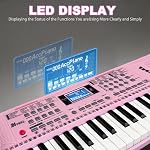 Electric Piano Keyboard, Digital 61 Key Piano Keyboard Kids with Speaker Microphone & Music Sheet Stand, Gift for Children Early Education Beginners