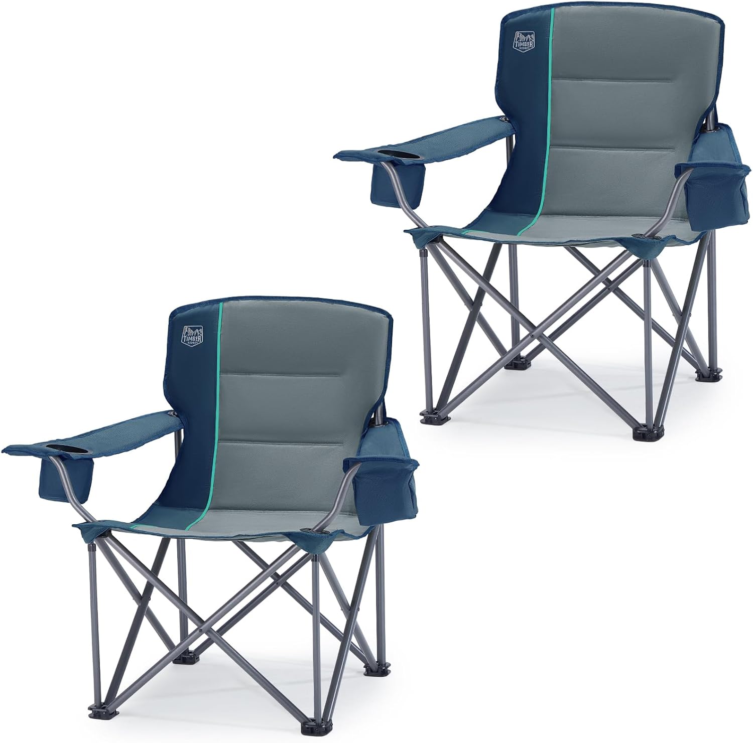 Timber Ridge Heavy-Duty Folding Camping Chair – 550 lbs Capacity, 2-Pack Timber Ridge Heavy-Duty Folding Camping Chair – 550 lbs Capacity, 2-Pack