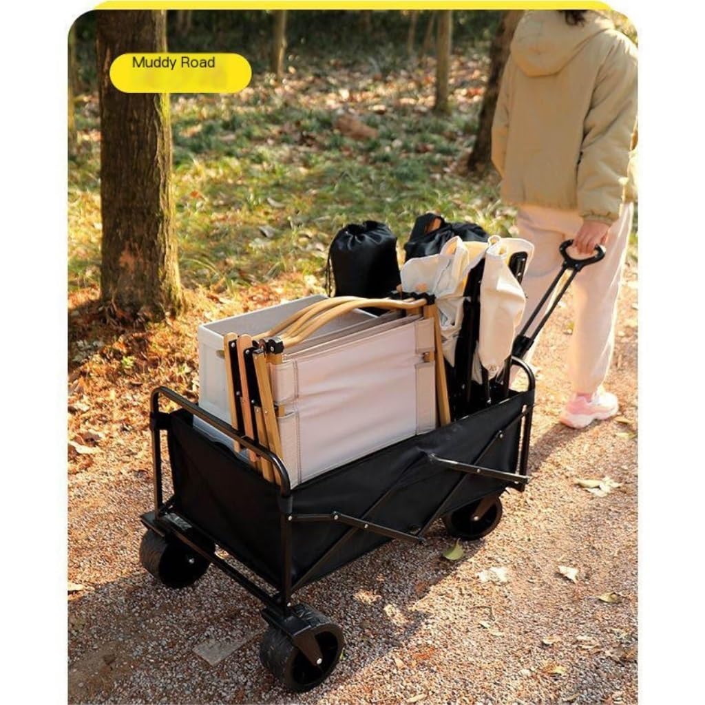 Plegable vagón portátil， Carrito de Playa Carrito de Camping Plegable Carrito de Camping Carrito de Camping Plegable for Exteriores