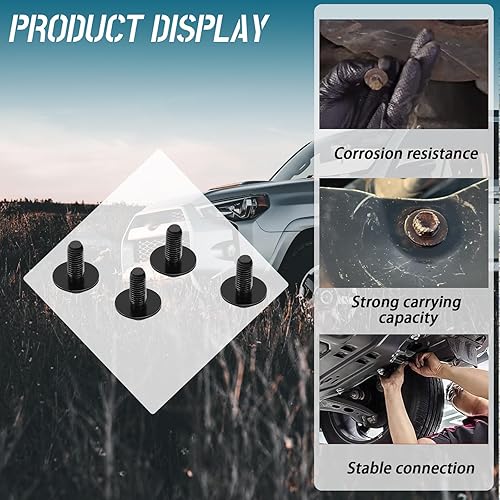 Miniatura 4 de 4 pernos y juntas de placa de deslizamiento frontal superior de 0.472 in compatibles con T-oyota Tacoma 4Runner FJ Tundra Land Cruiser 2013-2020