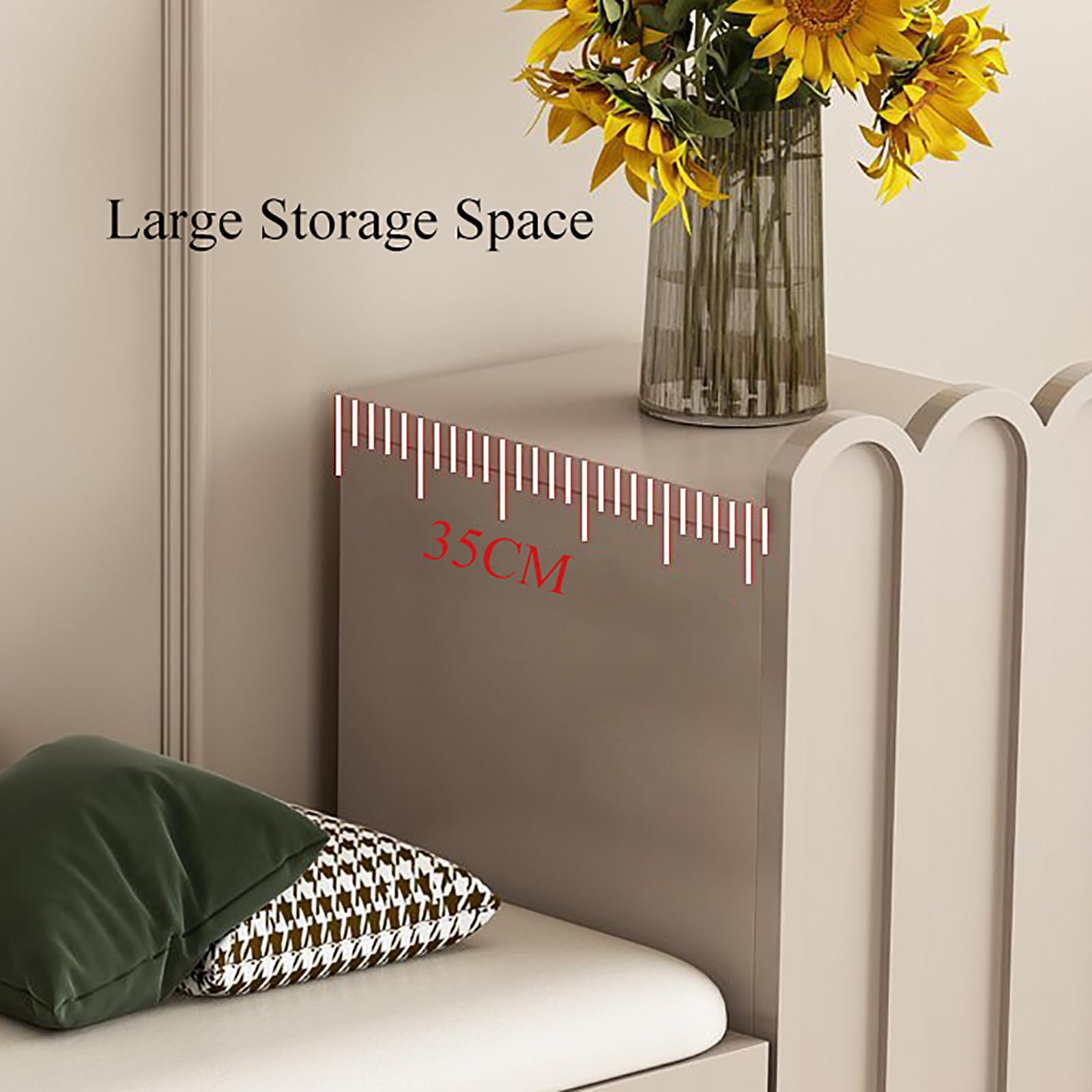 Slish - Zapatero de madera con parte superior elevable, estantes acolchados y puertas, perfecta entrada (80 + 30 cm de ancho)