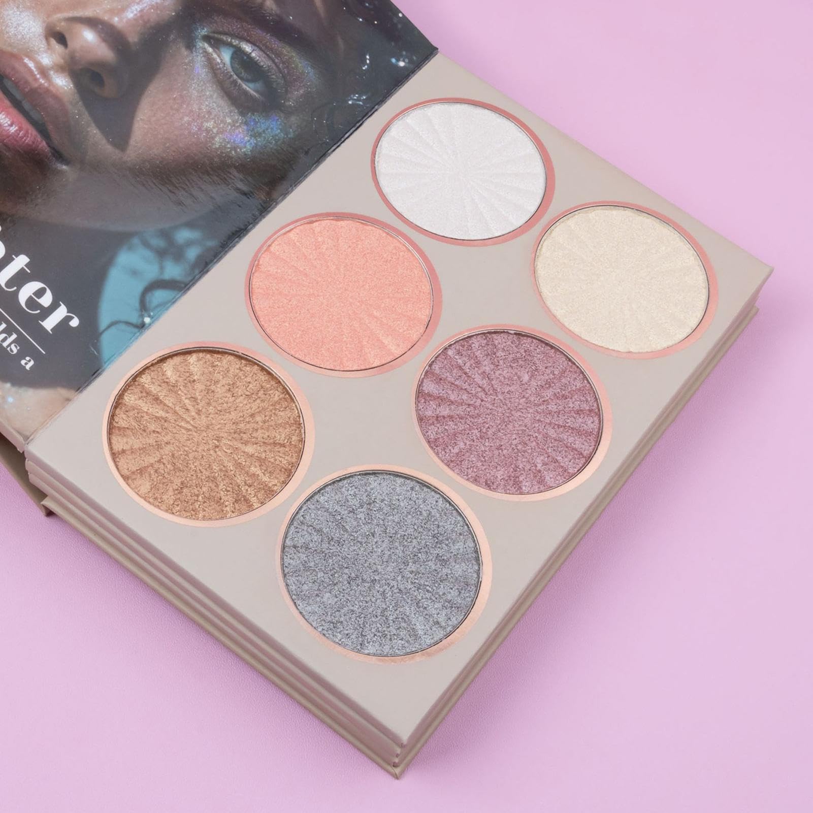 Palette di trucco, 4 illuminanti miscelabili, set cosmetico, palette di ombretti pigmentati, per donne e ragazze, per tutti i tipi di pelle, compleanni, Natale, feste, appuntamenti