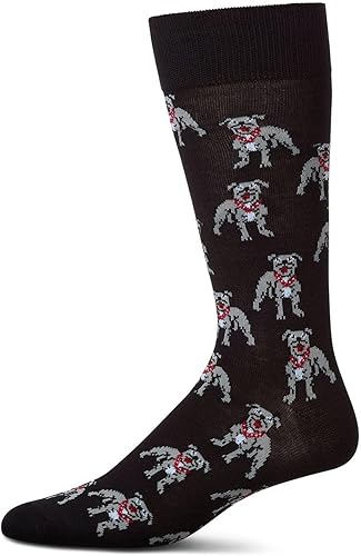MeMoi American Bully Dog Men's Socks, Rayon Blend Mens Crew Socks, Environmentally Friendly Fabric - Sizes 10-13