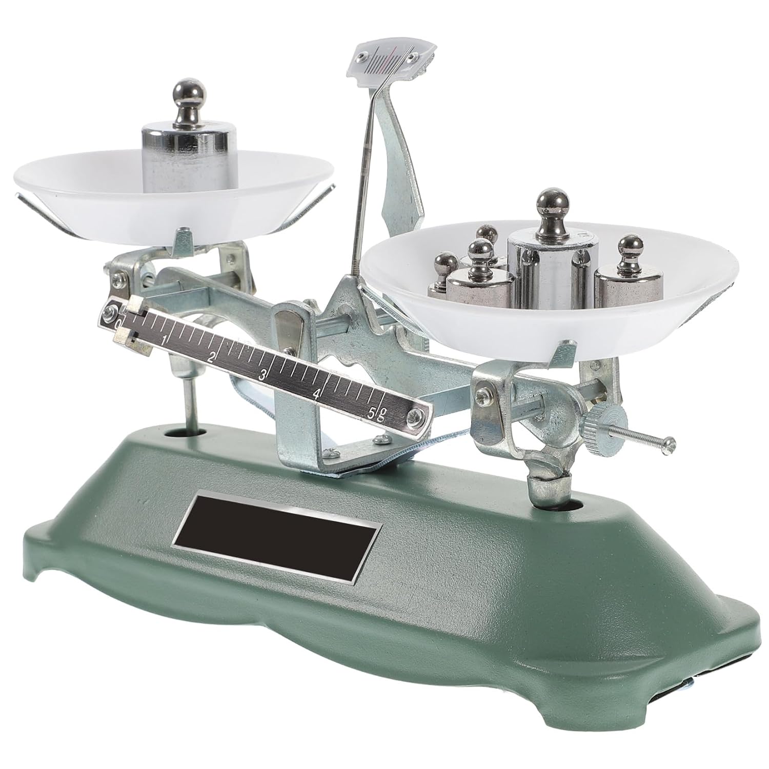 CHILDWEET Scientific Three-Beam Balance Scale 200G/0.2G Mechanical Laboratory Scale with 6 Weights and Tweezers for Classroom Teaching and Experiments