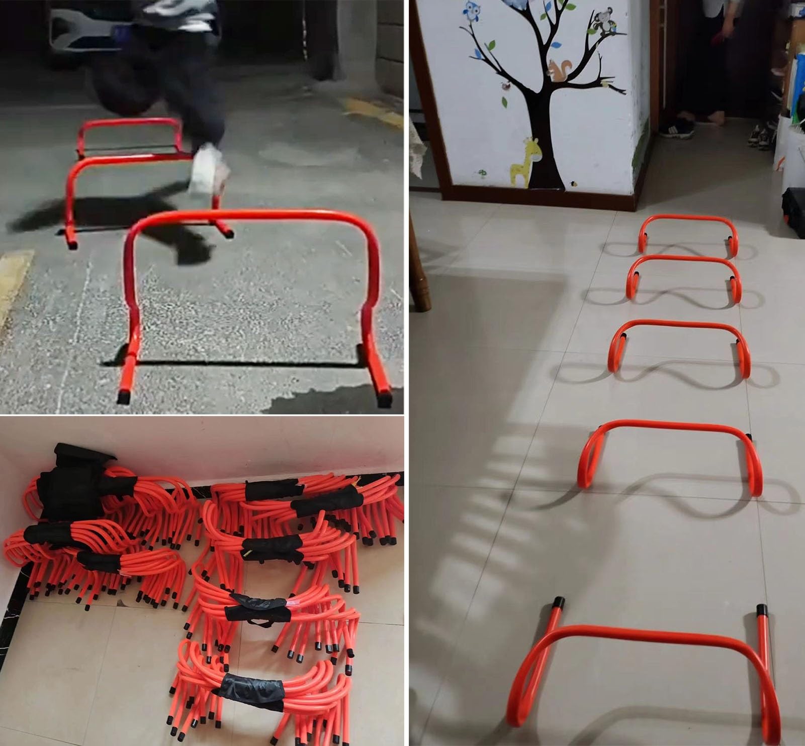 5 Pack Dog Training Hurdles, 6in/ 9in/ 12in/ 20in Different Height Sports Hurdle for Track & Field, Football, Mini Agility Athletic Trainer Set(40cm(15.7