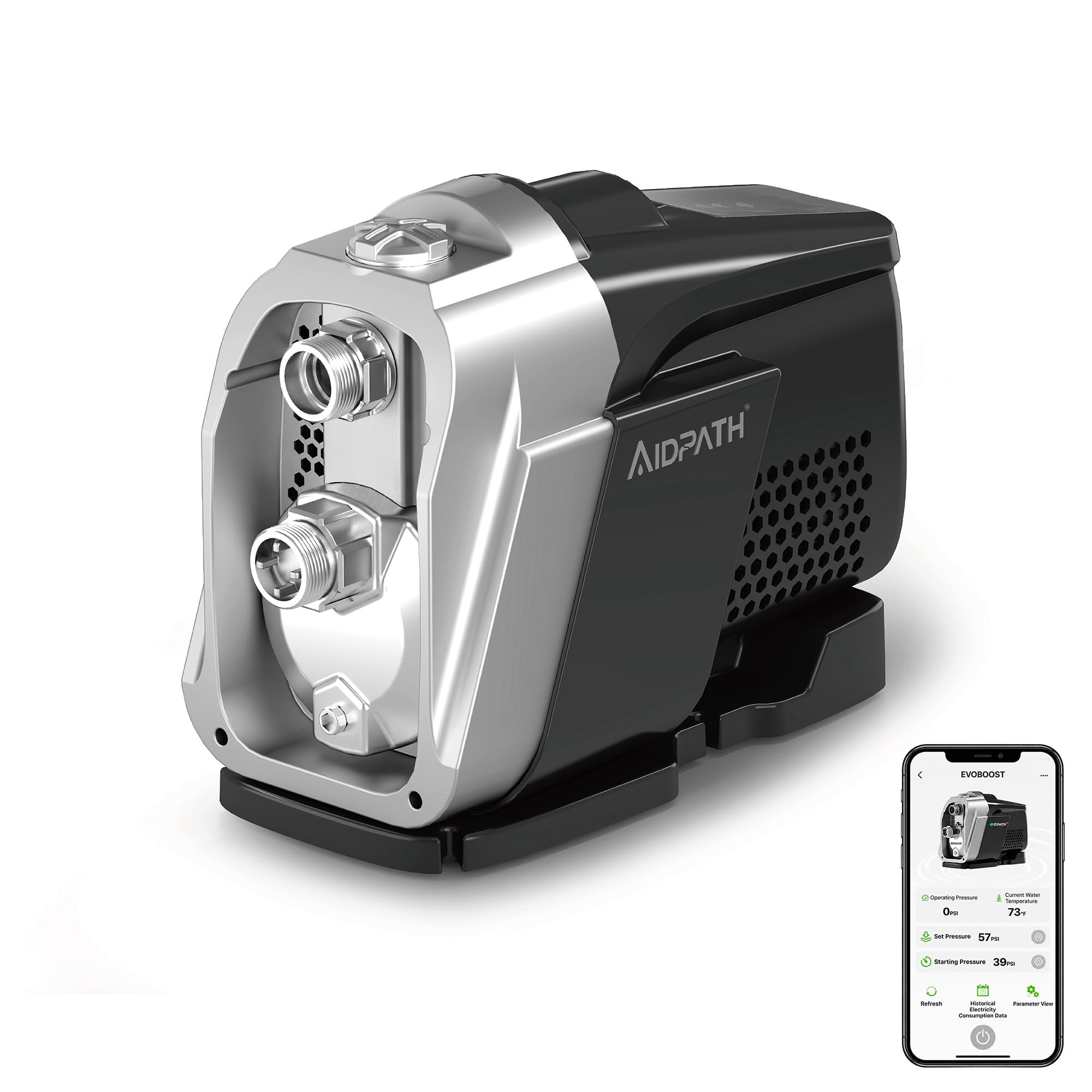 1.2 HP, 85 PSI, 27 GPM Whole-House Water Pressure Booster Pump 115V