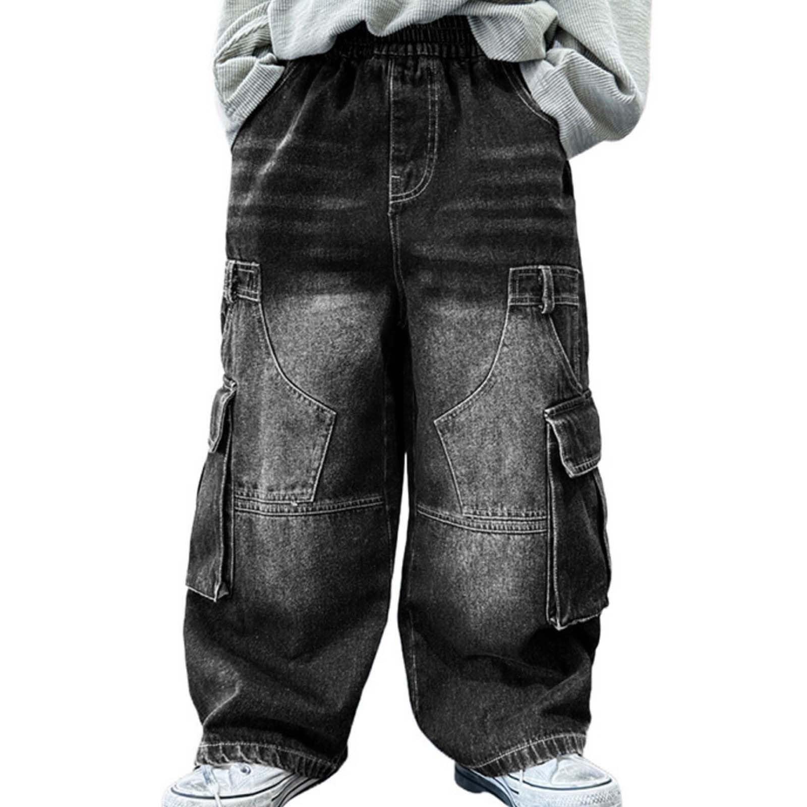 Pantalones cargo infantiles elásticos para colegio y juegos diarios 7