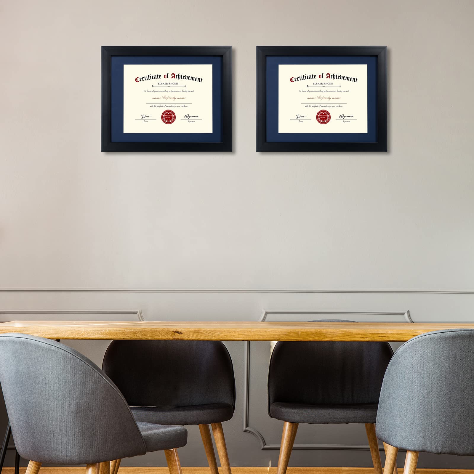 Elskerandhome Certificate Frames 85 X 11 Black Fits 