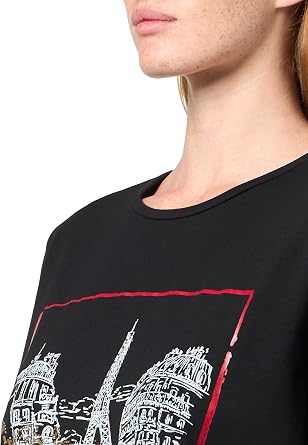 KARL LAGERFELD Paris Women's Sportswear Logo T-Shirt, Black, X-Large