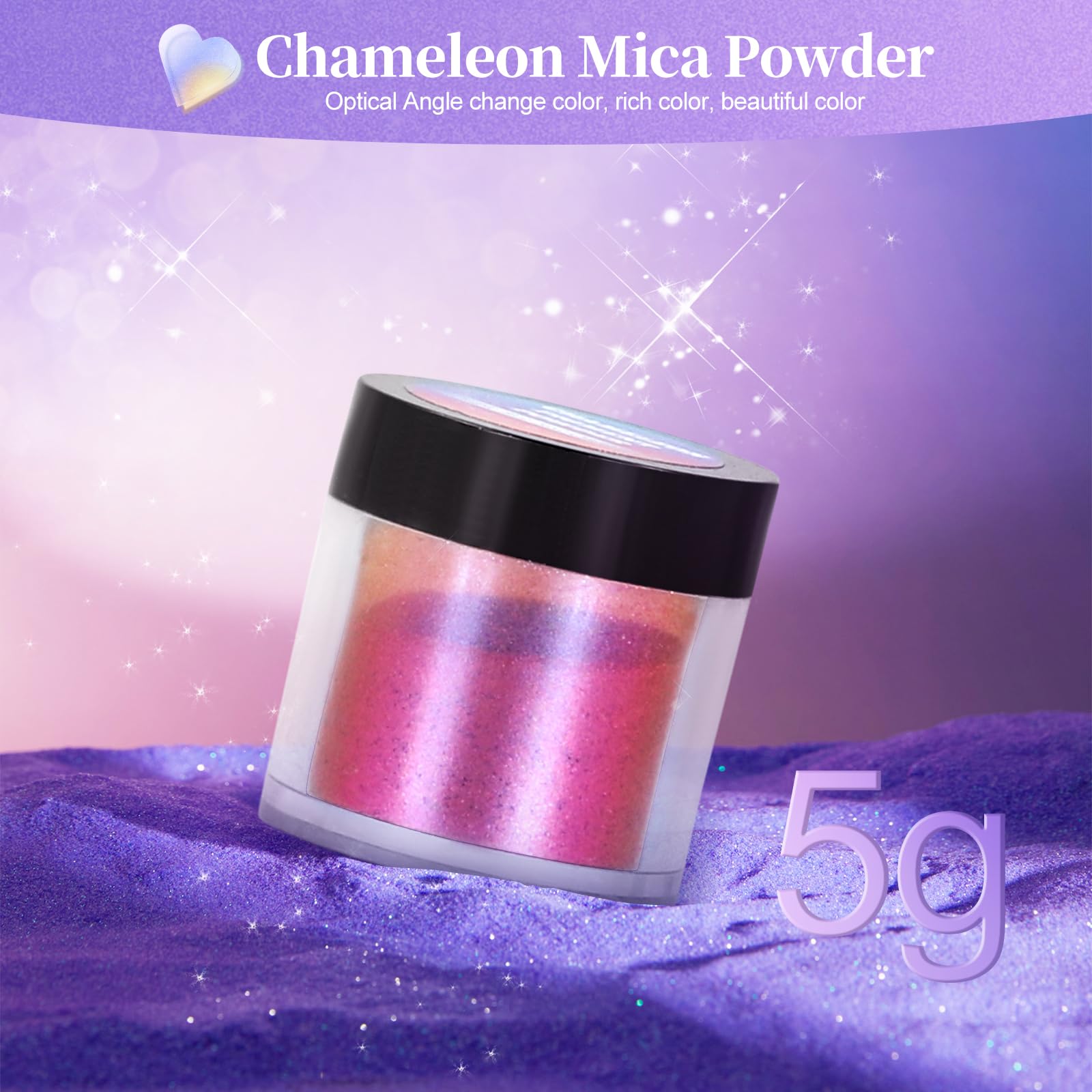 ExKeen Chameleon Mica Powder, 12 Colors Shifting Mica Powder for Epoxy Resin & Tumbler - Image 4