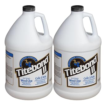 Titebond II Extend Wood Glue 1 Gal. 2 Pack Slow-Set, Type II Water-Resistant Adhesive for Complex Assemblies, Longer Open Time, Hot Press & R-F Compatible 4136