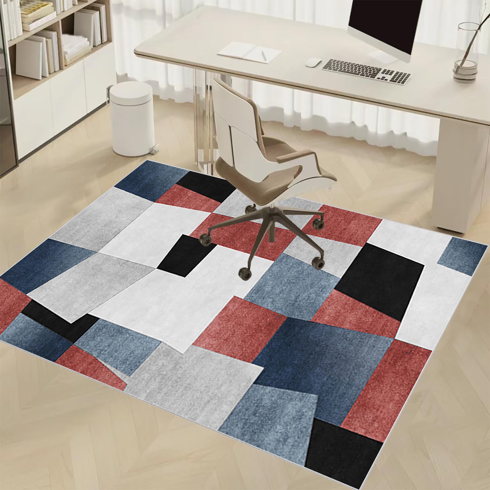 Alfombrilla para Silla de Gaming Oficina Protector de Suelo Alfombra Silla de Ordenador Antideslizante Silla Ruedas Alfombra Suelo Alfombra Silla Escritorio para Suelos Duros Laminado 120 x 160 cm