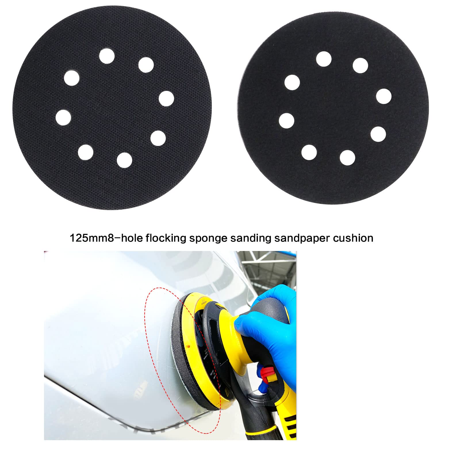 4 Cuscinetti Abrasivi In Schiuma 125mm - Per Levigatrice Orbitale 5 Pollici - Foto 8