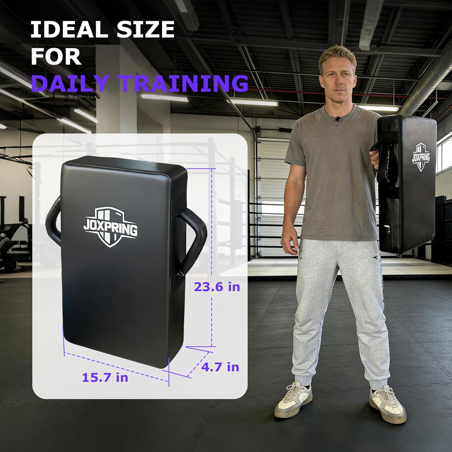 Football Blocking Pad with 5 Reinforced Webbing Handles for Football Training, Basketball Contact Drills and Multi-Sport Blocking Practice, Kick Pads Shield, 23.6"x15.7"(1 Pack)